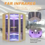Infrared Corner Sauna for 2-3 People, Bluetooth Speaker