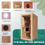 1 Person Home Infrared Sauna with Adjustable Chair