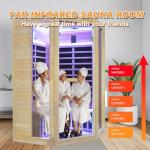 Infrared Corner Sauna for 2-3 People, Bluetooth Speaker