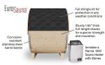 2-Person Outdoor Barrel Sauna with Harvia Heater