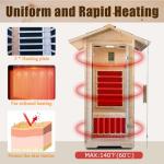 1 Person Outdoor Infrared Sauna with Bluetooth Speakers