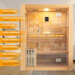 Smartmak 3-Person Indoor Steam Sauna with Bluetooth