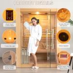 Smartmak 3-Person Indoor Steam Sauna with Bluetooth