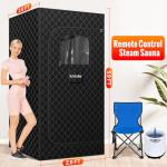 Portable Black Steam Sauna Tent 80x80x180 cm