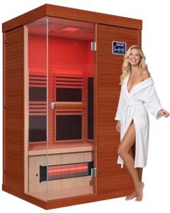 OnyxEdge 2-Person Infrared Sauna with Red Light Therapy