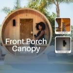 ALEKO Cedar Barrel Sauna for 4 with Canopy