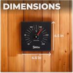 LUMERAM Aluminum Sauna Thermometer with Large Numbers