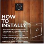 LUMERAM Aluminum Sauna Thermometer with Large Numbers