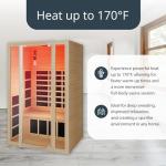 JNH Lifestyles 2-Person Cedar Infrared Sauna