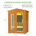 Real Relax 3-Person Outdoor Infrared Sauna
