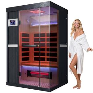 OnyxEdge 2-Person Infrared Sauna with Red Light Therapy