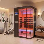 1-2 Person Low EMF Infrared Sauna with Bluetooth