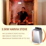 Smartmak Indoor 2-Person Steam Sauna with Heater