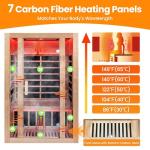 Compact 2-Person Infrared Sauna with Light Therapy