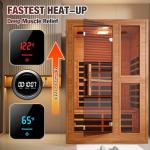 Saunapro 2-Person Low EMF Infrared Indoor Sauna