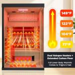 OnyxEdge 2-Person Infrared Sauna with Red Light Therapy