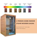 Smartmak Indoor 2-Person Steam Sauna with Heater