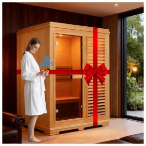 Amocane Wood Steam Sauna for 2-3 People
