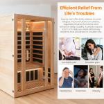Compact 2-Person Infrared Sauna with Light Therapy