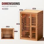 Saunapro 2-Person Low EMF Infrared Indoor Sauna