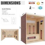 MEISSALIVVE 2-3 Person Infrared Sauna with Light Therapy