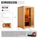 Amocane Wood Steam Sauna for 2-3 People