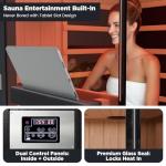 DAIMOT 2-Person Full Spectrum Home Sauna with Red Light