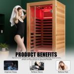 RIGO Single-Person Infrared Sauna with Starry Sky Light