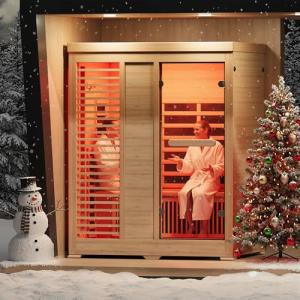 ENSTVER 6.4Ft Infrared Sauna for 2-3 People