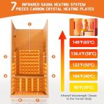 Albott 1-Person Infrared Sauna with Light Therapy
