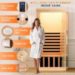 Albott 1-Person Infrared Sauna with Light Therapy