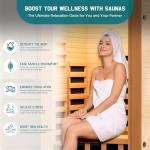 Albott 1-Person Infrared Sauna with Light Therapy