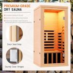 Albott 1-Person Infrared Sauna with Light Therapy