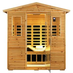 3-Person Outdoor Infrared Sauna with Bluetooth & Lights