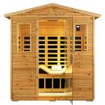 3-Person Outdoor Infrared Sauna with Bluetooth & Lights