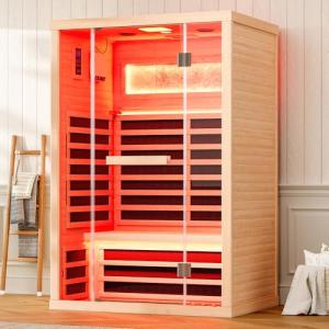 Albott 2-Person Infrared Sauna with Light Therapy