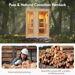 ENSTVER 6.4Ft Infrared Sauna for 2-3 People