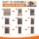 Albott 1-Person Infrared Sauna with Light Therapy