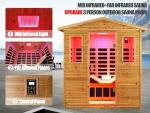 3-Person Outdoor Infrared Sauna with Bluetooth & Lights