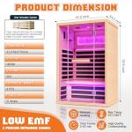 Albott 2-Person Infrared Sauna with Light Therapy