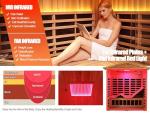 3-Person Outdoor Infrared Sauna with Bluetooth & Lights