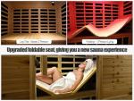 3-Person Outdoor Infrared Sauna with Bluetooth & Lights