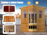 3-Person Outdoor Infrared Sauna with Bluetooth & Lights