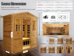 3-Person Outdoor Infrared Sauna with Bluetooth & Lights