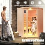 KUNSANA 2-3 Person Indoor Infrared Sauna with Bluetooth