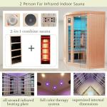 KUNSANA 2-3 Person Indoor Infrared Sauna with Bluetooth