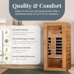 Dynamic Saunas Elite 1-Person Infrared Sauna with Bluetooth