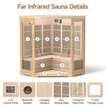 SpringSpa 4-Person Low EMF Infrared Sauna with Bluetooth