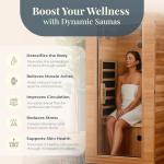 Dynamic Saunas Elite 1-Person Infrared Sauna with Bluetooth