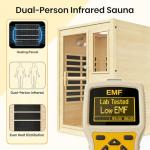 2-Person Far Infrared Sauna with Bluetooth Speaker